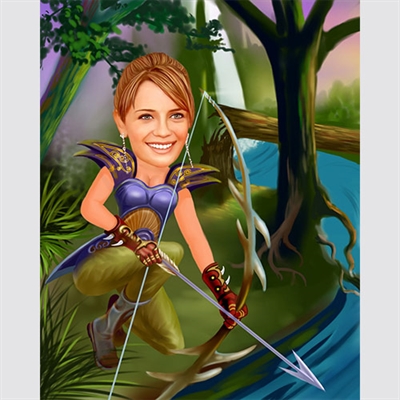 Huntress Caricature from Photo - myDaVinci